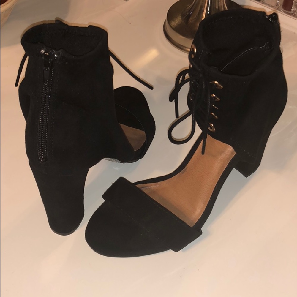 Black chunky heel